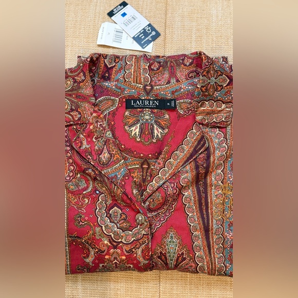 Ralph Lauren Women’s Paisley Pajama Set – XL – 62% Cotton / 32% Viscose - Picture 3 of 7